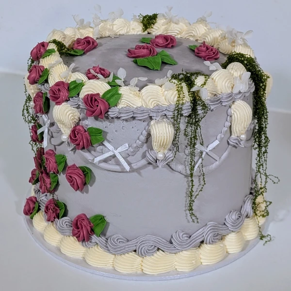Vintage Floral Celebration Cake